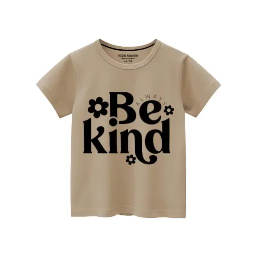 Be Kind Half Sleeve Summer T-Shirt For Kids